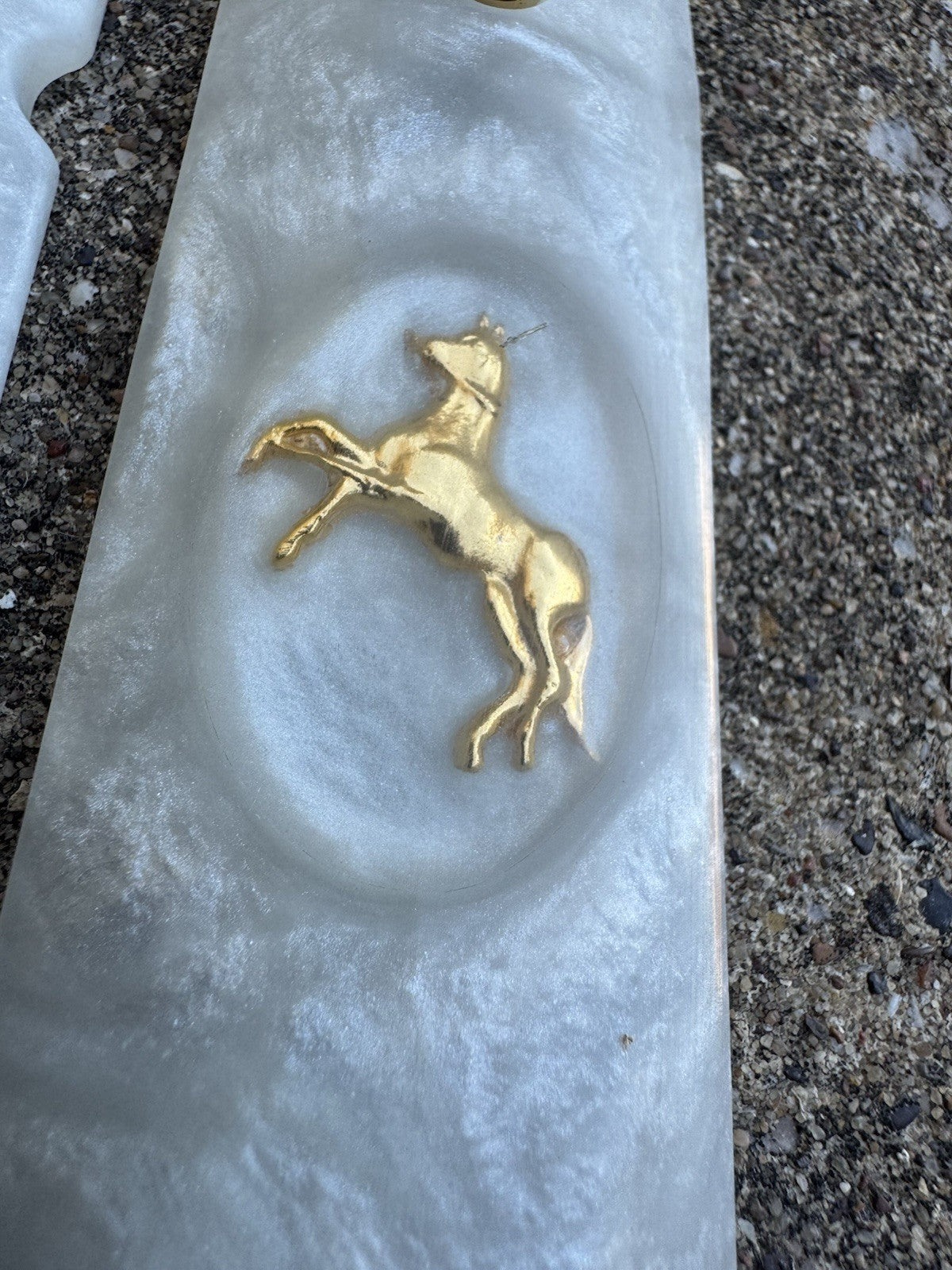 1911 45 38 Super Full Size Resin Gold Colt Horse Gun Pistol Grip Cachas