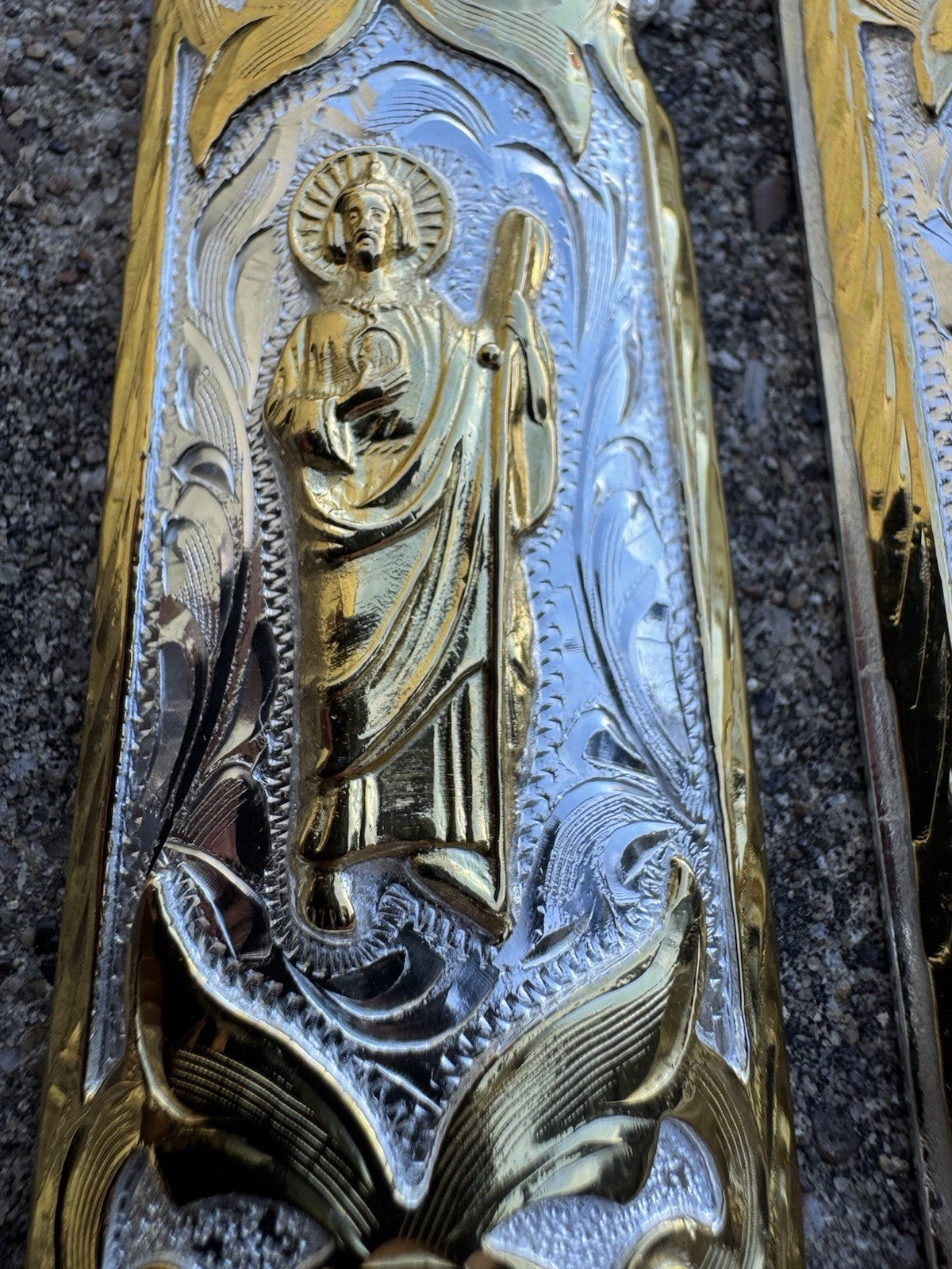 1911 45 38 Super Full Size San Judas Gold Gun Pistol Grip Cachas & 24K Screws