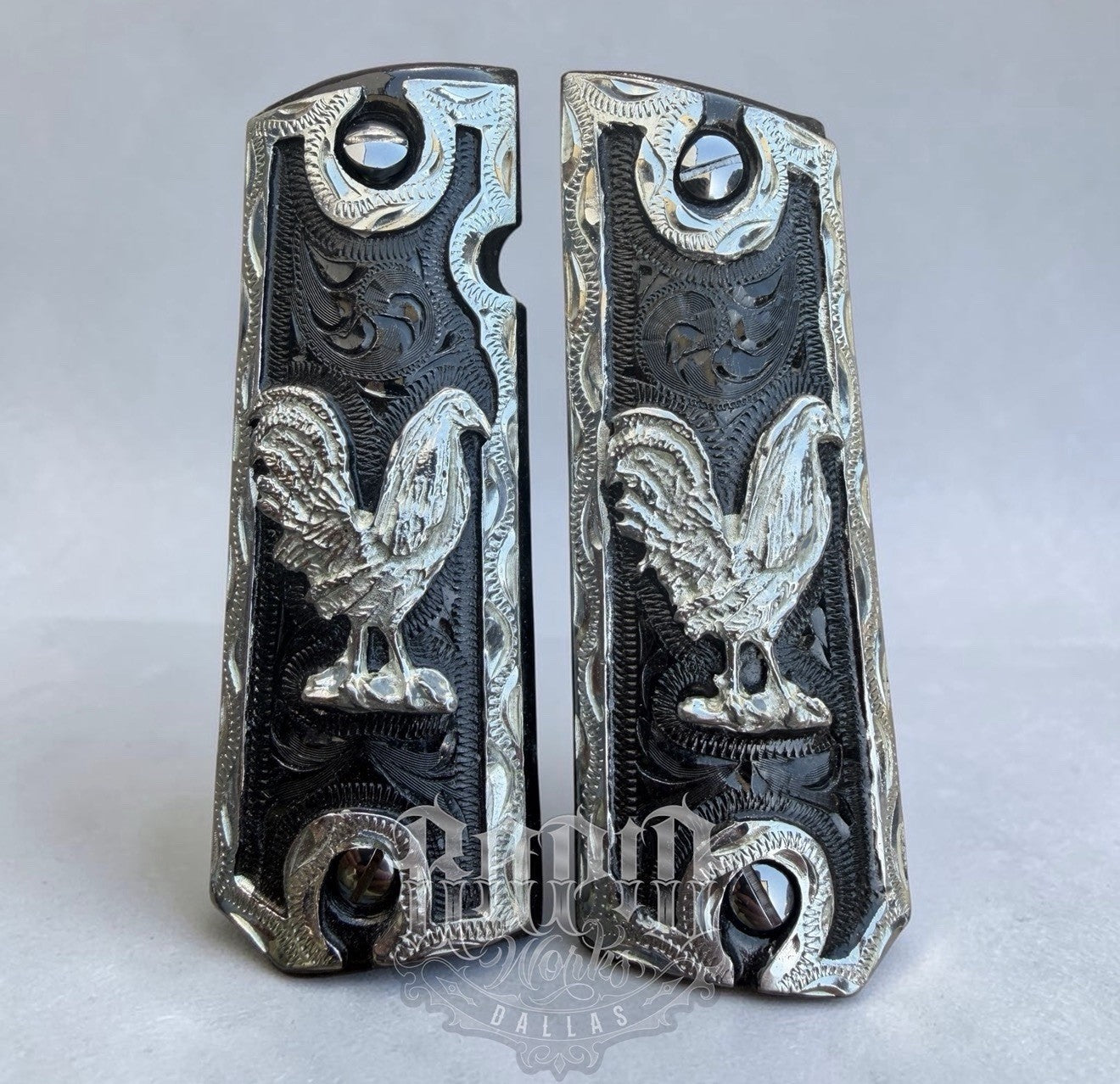 1911 45 38 Super Full Size Gallo Gun Pistol Grip Cachas & Polished Screws
