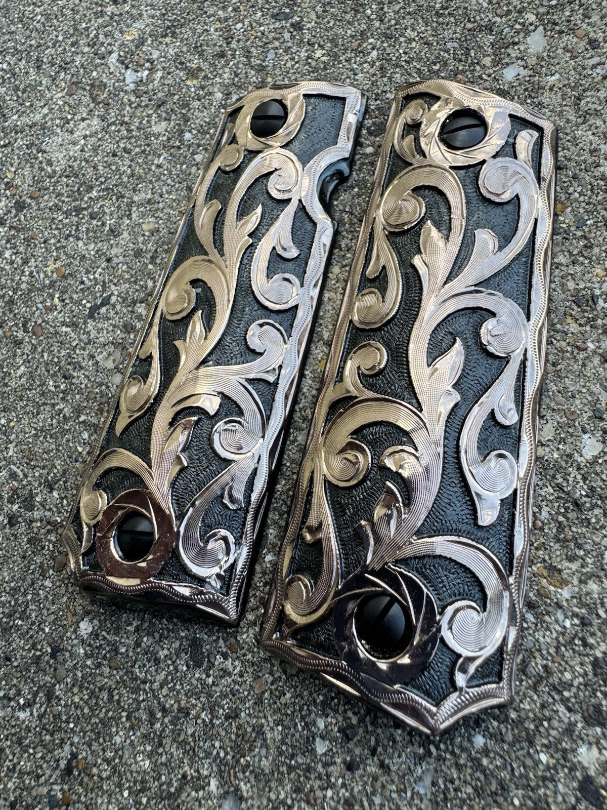1911 45 38 Super Full Size Rose Gold Gun Pistol Grip Cachas