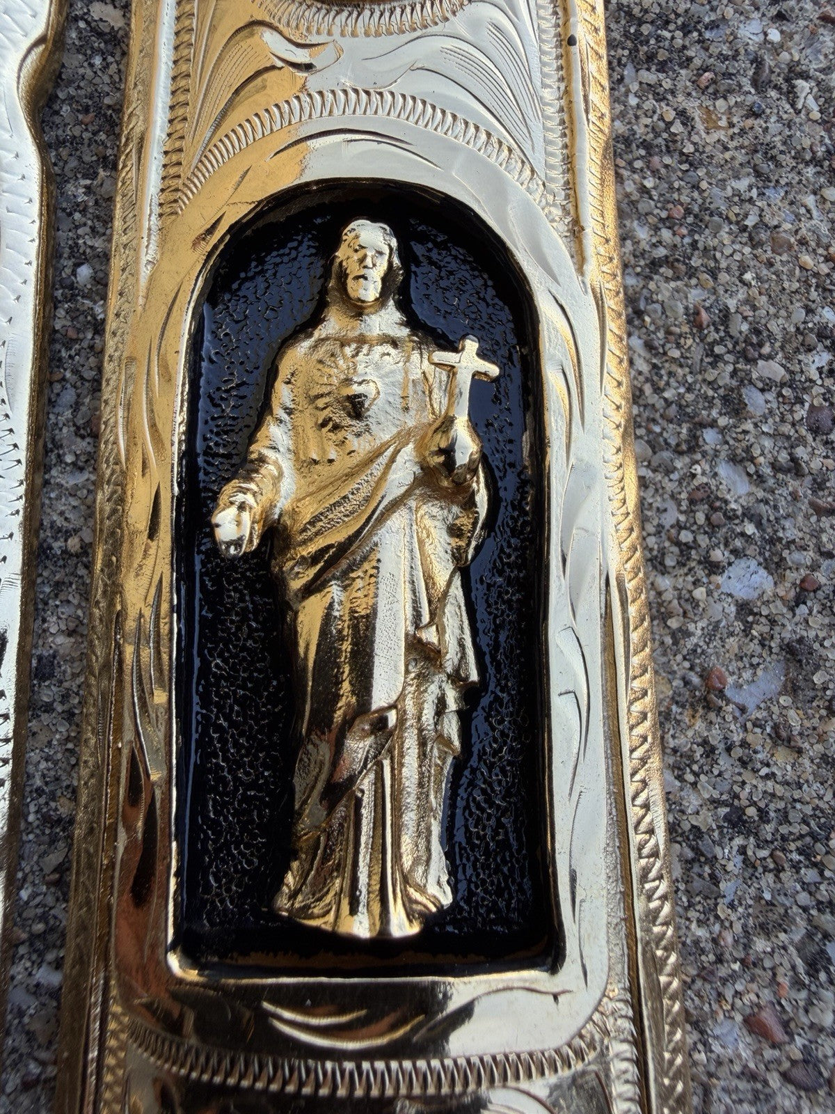 1911 45 38 Super Full Size Jesus Gold Gun Pistol Grip Cachas & 24K Screws