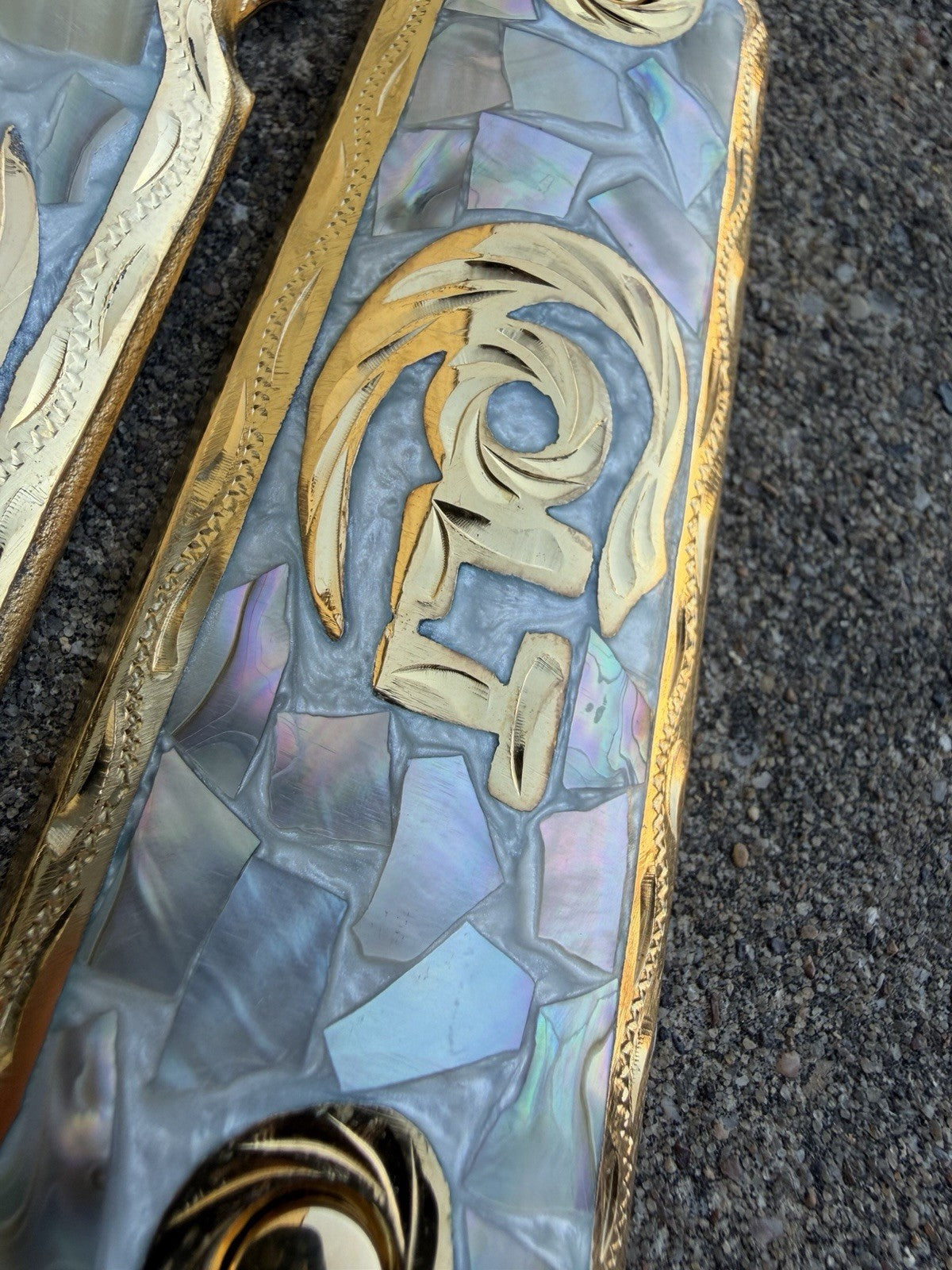 1911 45 38 Super Full Size Colt Gold Gun Pistol Grip Cachas & 24K Screws