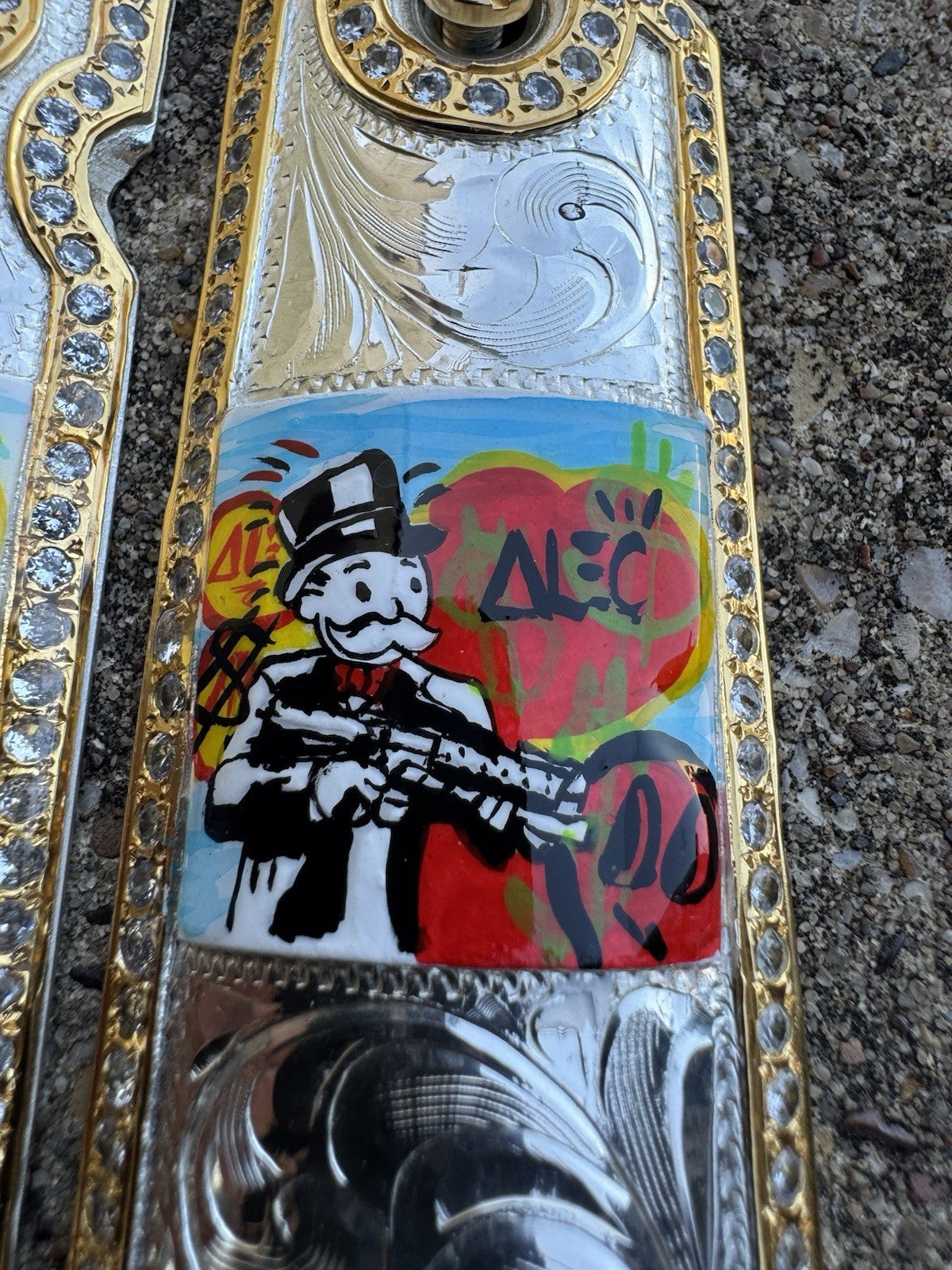 1911 ZIRCONIA 45 38 SUPER MONOPOLY GOLD GUN PISTOL GRIP CACHAS & 24K SCREWS