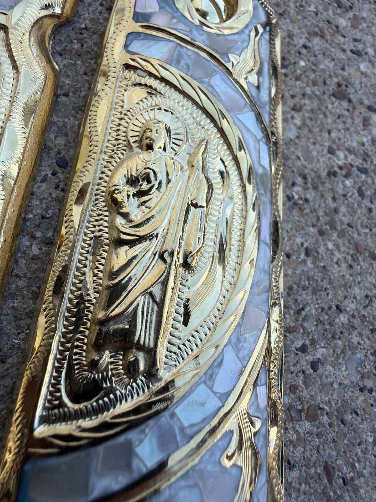 1911 45 38 Super Full Size San Judas Gold Gun Pistol Grip Cachas & 24K Screws