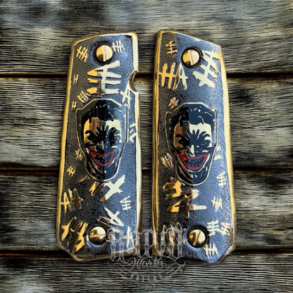 1911 45 38 Super Full Size Joker Gold Gun Pistol Grip Cachas & 24K Screws