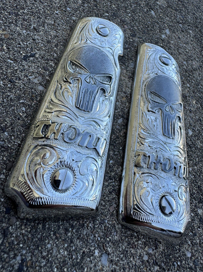 1911 45 38 Super Full Size Thony Gun Pistol Grip Cachas & Polished Screws