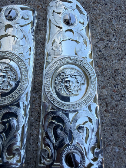 1911 45 38 Super Full Size Versace Gun Pistol Grip Cachas & Polished Screws
