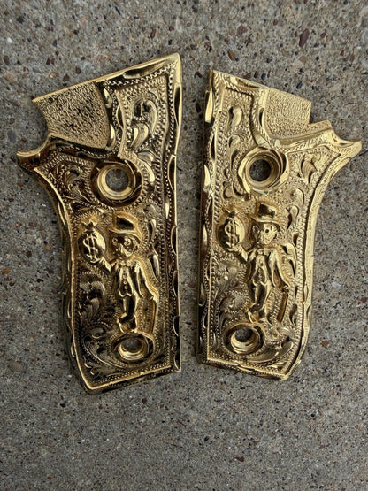 Taurus Pt92 Monopoly Grips Cachas Gun Gold Plated