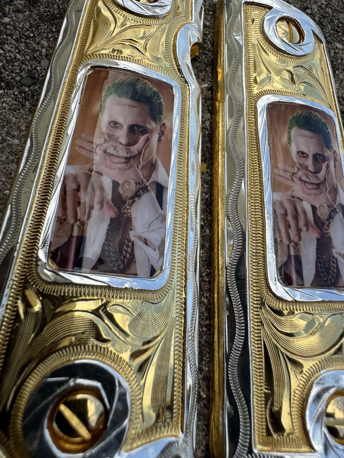 1911 45 38 Super Full Size Joker Gold Gun Pistol Grip Cachas & 24K Screws
