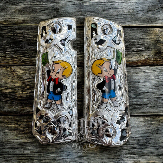 1911 45 38 Super Full Size Gold Gun Pistol Grip Cachas & 24K Screws