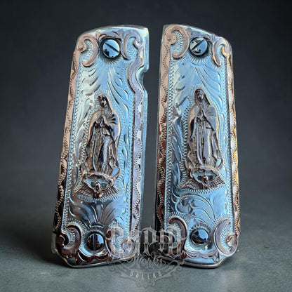1911 45 38 Super Full Size Virgen De Guadalupe Rose Gold Grip Cachas & Screws