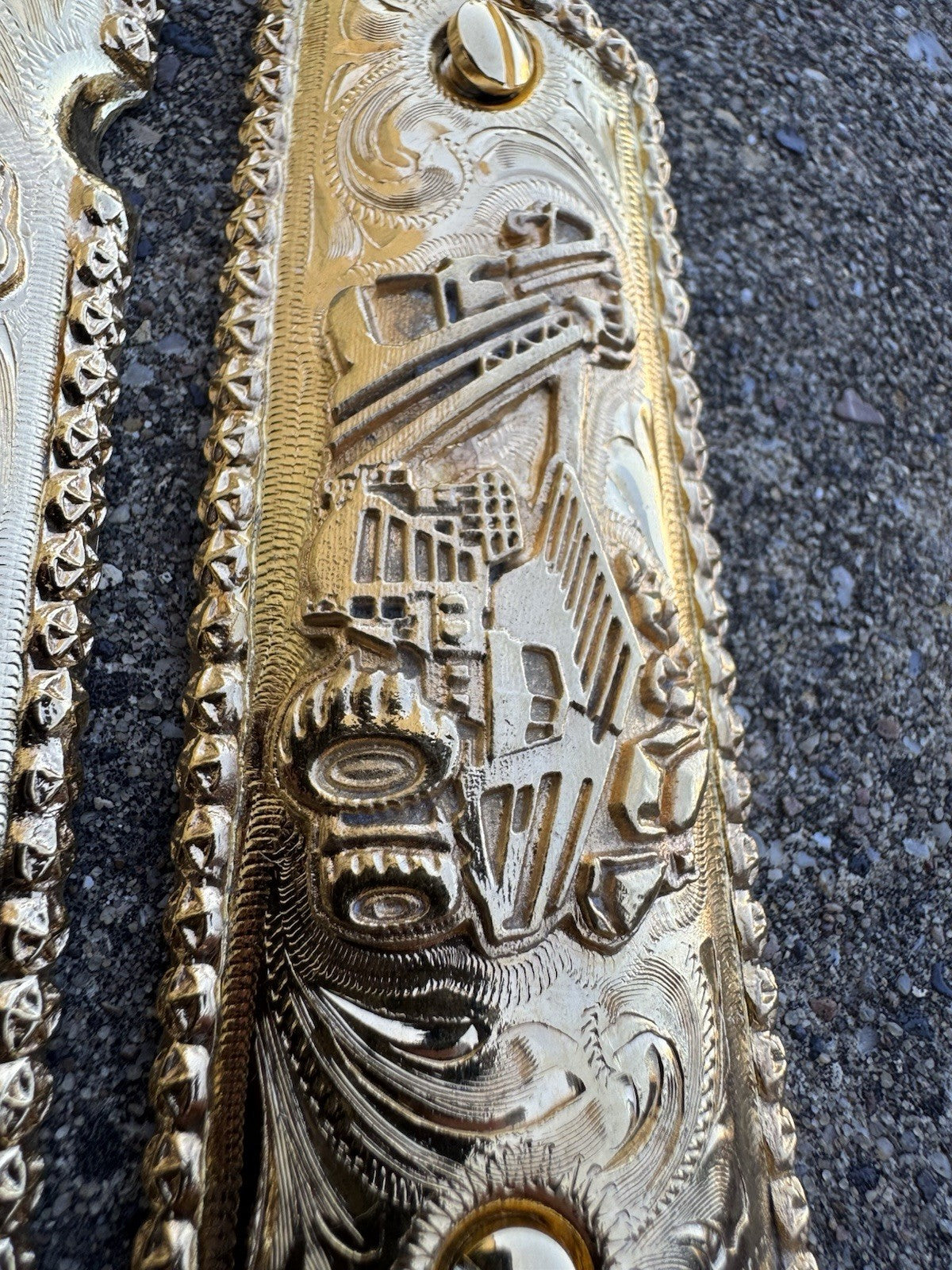 1911 45 38 Super Full Size Gold Gun Pistol Grip Cachas Chapeado & 24K Screws