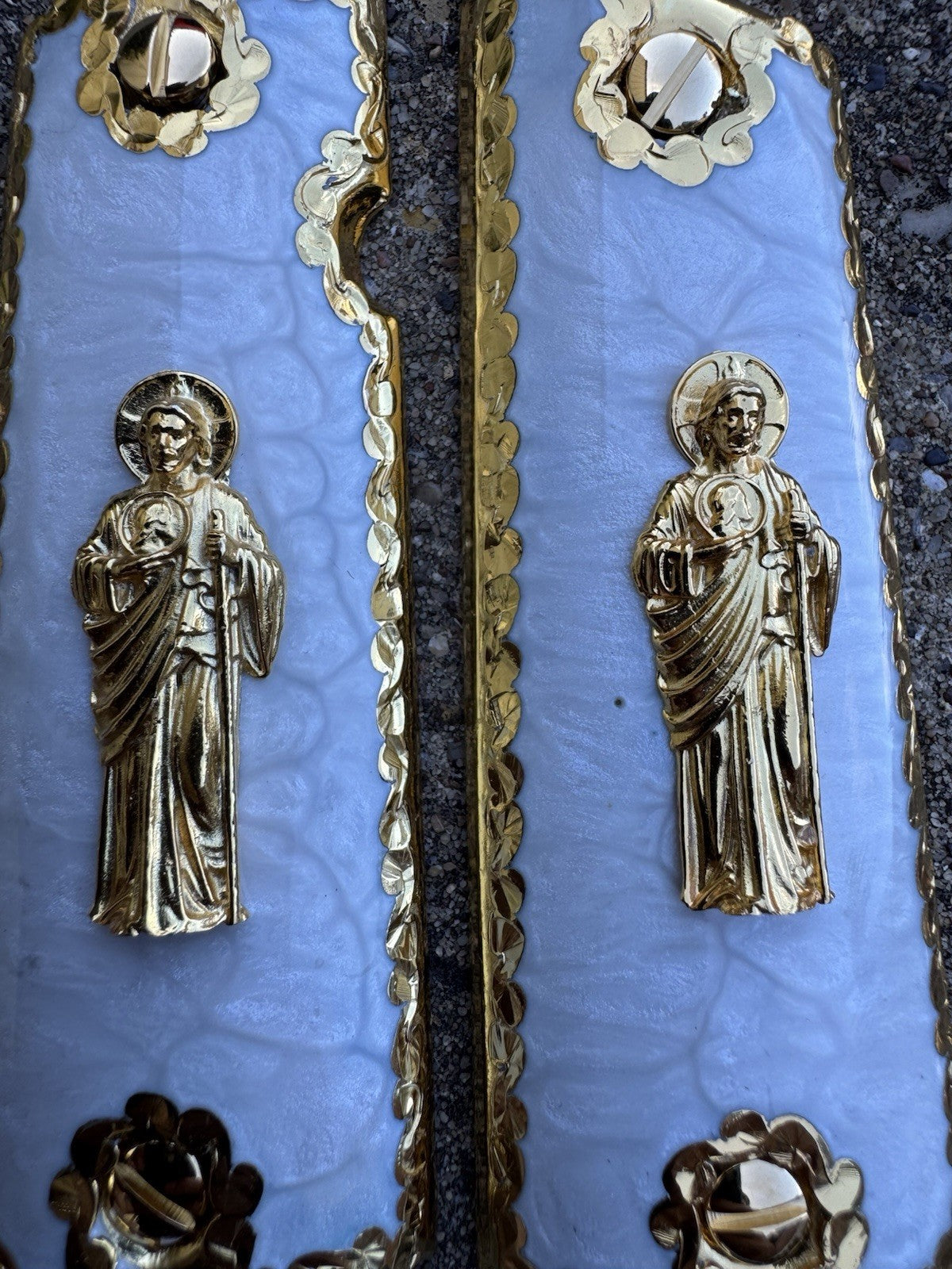 1911 45 38 Super Full Size San Judas Gold Gun Pistol Grip Cachas & 24K Screws