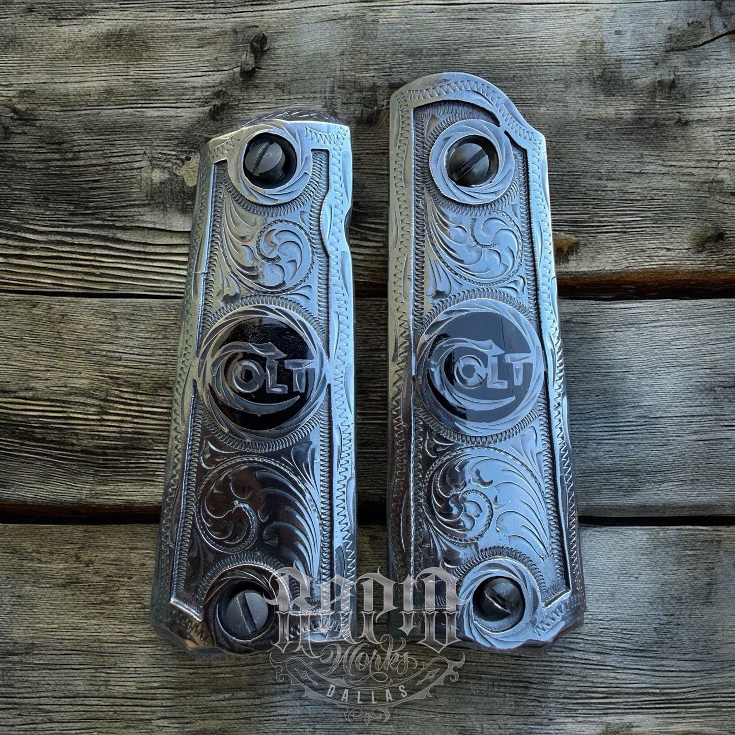 1911 45 38 Super Full Size COLT Gun Pistol Grip Cachas & Screws