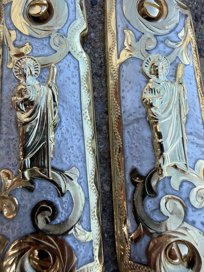 1911 45 38 Super Full Size San Judas Gold Gun Pistol Grip Cachas & 24K Screws