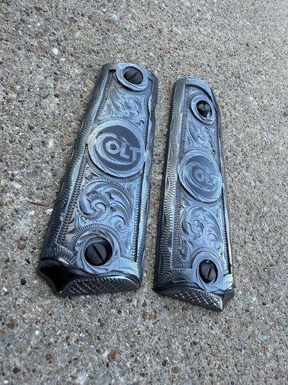 1911 45 38 Super Full Size COLT Gun Pistol Grip Cachas & Screws