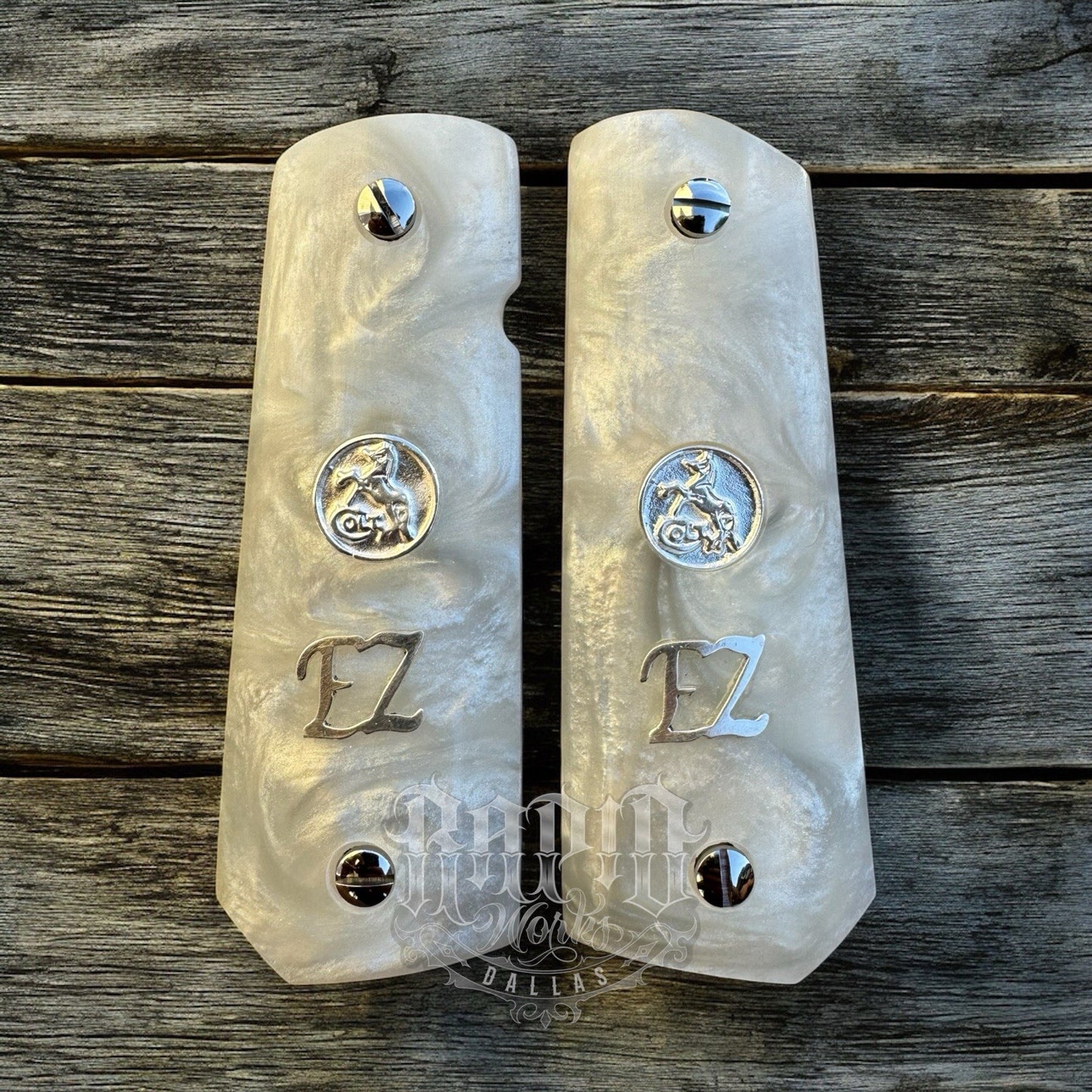1911 45 38 Super Full Size EZ Resin Colt Coin Gun Pistol Grip Cachas