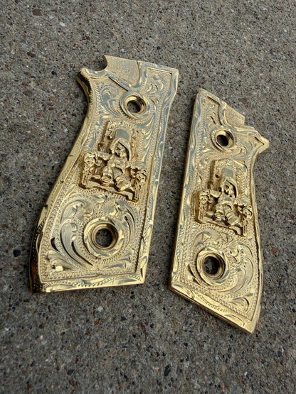 Taurus Pt92 Chucky Grips Cachas Gun Gold Plated