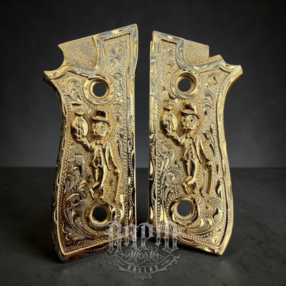 Taurus Pt92 Monopoly Grips Cachas Gun Gold Plated